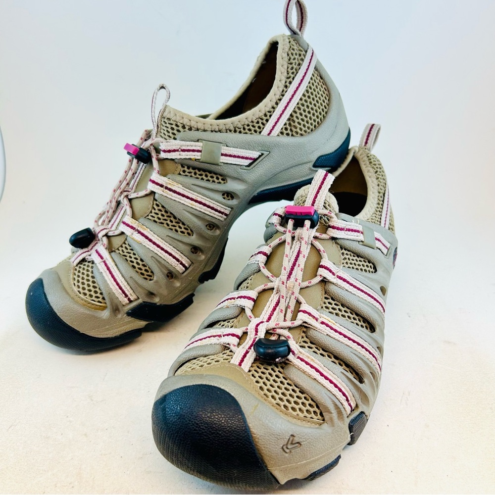 KEEN Taupe Beige Cimarron II Mesh Adjustable Hiking Water Shoes, size 8 EU 38.5